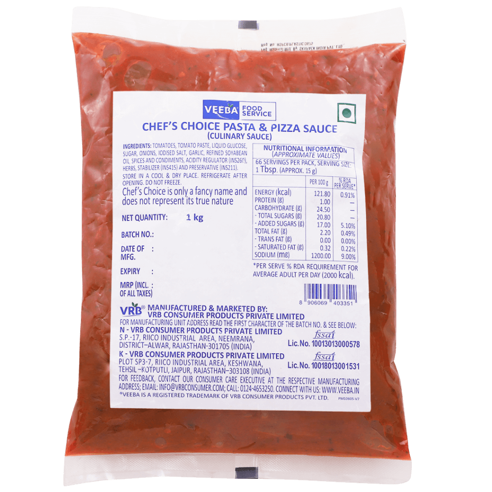 Veeba - Pizza & Pasta Chef's Choice - 1 KG