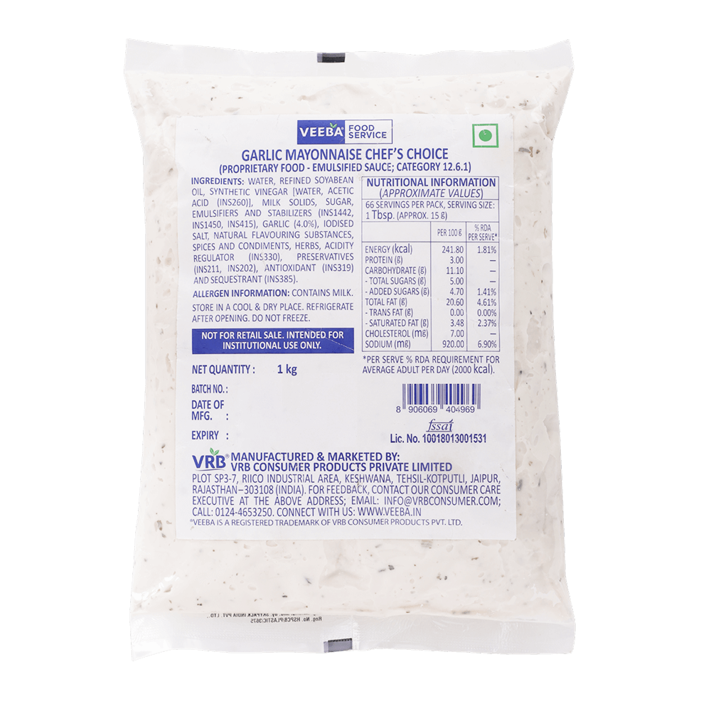 Veeba - Garlic Mayonnaise (Chef's Choice) - 1 KG